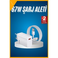 Esplendor Hızlı Şarj Aleti Adaptörü Kablo Seti 67W Uzun Ömürlü Beyaz