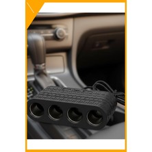 Esplendor 4 Çakmak Girişli Araç Çoklayıcı Type C ve USB Destekli Güvenli Güç Dağıtıcı