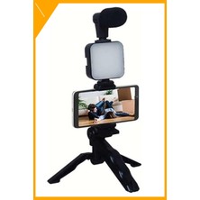 Esplendor Telefon Tutucu Mikrofonlu Işıklı Youtuber Video Kayıt