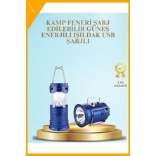 Esplendor Güneş Enerjili Kızaklı Şarjlı Büyük Boy Kamp Feneri – USB Çıkışlı, Katlanabilir, Çok Fonksiyonlu
