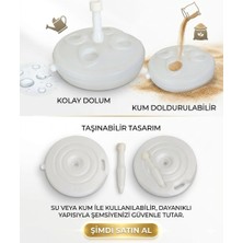 Mavi Su Dünyası Şemsiye Bidonu | Gölgelik Bidonu Beyaz Renkli | 20 Lt Hacimli