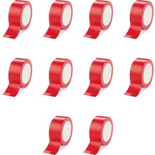Omeyva Takviyeli Tamir Bandı - Izolasyon Onarım Çadır Bandı - Kırmızı - 48 mm x 10 Yrd - 10 Rulo