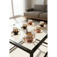Acar Braxton 6 Kişilik Porselen Kahve Fincan Takımı - 90 ml