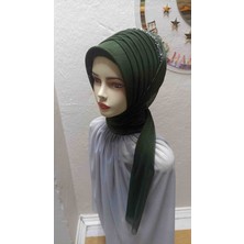 Ergül Hazır Duvak Simsiz Kına Yeşili Tekli Aksesuarlı Hazir Turban,hazır Duvak,hazır Şal,abiye Şal, Düğün,sünnet,mezuniyet