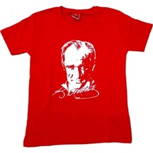 Armora Tedarik Türk Bayraklı & Imzalı Atatürk Baskılı Çocuk T-Shirt