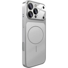 Powerfox Iphone 14 Pro Max Uyumlu Gri 17 Pro Max Görünümlü Ag Cam Kamera Lensli Magsafe Destekli Telefon Kılıfı