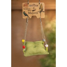 Majoris Kare Kuş Yatağı Salıncağı ( Yeşil Minder Kumaş )