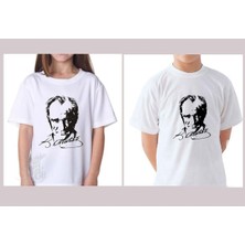 Armora Tedarik Türk Bayraklı & Imzalı Atatürk Baskılı Çocuk T-Shirt