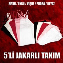 Tutku %100 Pamuklu Kadın İç Çamaşır Takımı 5'li Jakarlı Çok Renkli Konforlu ve Şık