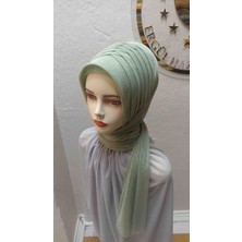 Ergül Hazır Duvak Simsiz Küf Yeşili Tekli Model Hazir Turban,hazır Duvak,hazır Şal,abiye Şal, Düğün,sünnet,mezuniyet