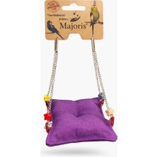 Majoris Kare Kuş Yatağı Salıncağı ( Mor Kumaş Minder )