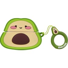 Apsuwa Airpods Pro 3 Kılıf Silikon Karakter Figürlü Avokado