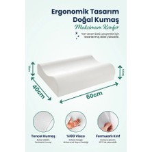 Bir Ortopedi Ortopedik Visco Boyun Destekli Yastık Boyun Düzleşmesi ve  Boyun Fıtığı Için Hafızalı Visco Yastık 60X40X14-12 cm