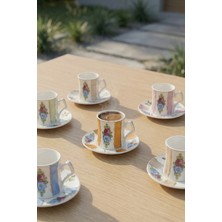Acar Ronnie 6 Kişilik Porselen Kahve Fincan Takımı - 100 ml