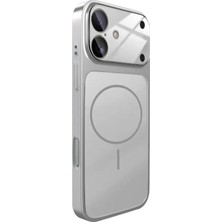 Powerfox Iphone 16 Uyumlu Gri 17 Pro  Görünümlü Ag Cam Kamera Lensli Magsafe Destekli Telefon Kılıfı