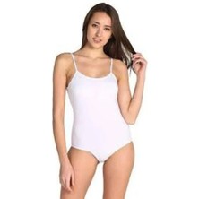 Seher Yıldızı Kadın Beyaz Ip Askılı Likralı Kancalı Çıtçıtlı Body 6'lı