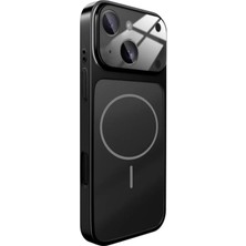 Powerfox Iphone 15 Uyumlu Siyah 17 Pro Görünümlü Ag Cam Kamera Lensli Magsafe Destekli Telefon Kılıfı