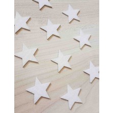 Kabajur Keçe Yıldız Sticker Seti 27 mm – 10 Adet Beyaz Yıldız