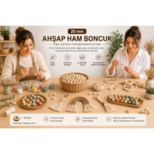 Taha Hamak 50 Adet 20 mm Ham Ahşap Boncuk