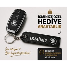 YSN Sounds Isimli Skoda Anahtarlık , Kişiye Özel - Hediyelik Isimli Skoda Araç Logolu Anahtarlık - Isimli Araba Anahtarlığı