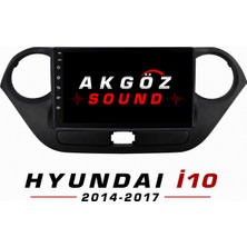 GÖZA-X Hyundaı I10 2014-2017 Multimedya Çerçevesi 9 Inç Soketleri Içinde