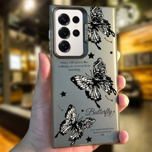 Powerfox Samsung Galaxy S24 Ultra Uyumlu Butterfly Temalı Baskılı Kir Turmayan Telefon Kılıfı MK01A