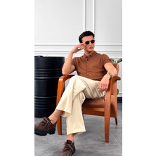 Modefendicom Slim Fit Polo Yaka Triko Pamuk Kısa Kollu Gömlek