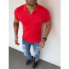 Modefendicom Slim Fit Polo Yaka Pamuklu Tshırt