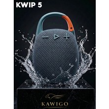 Kwıp 5 Taşınabilir Suya Dayanıklı Mor Bluetooth Hoparlör Kablosuz Hoparlör