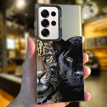 Powerfox Samsung Galaxy S25 Ultra Uyumlu Leoparlar Baskı Darbe Emici Kir Tutmayan Telefon Kılıfı MK01A
