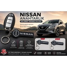 YSN Sounds Nissan Anahtarlık , Nissan Logolu Çift Yönlü Araç Anahtarlık - Hediyelik Nissan Araba Anahtarlığı