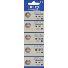 Supex Cr1632-C5 3V Lityum Düğme Pil 5 Li Paket