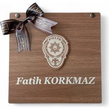 İnci Çikolata Kişiye Özel Ahşap Kutulu Polis Çikolatası