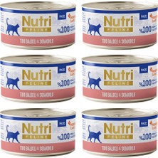Nutri Feline Adult Pate 70GR Ton Balıklı & Somonlu  6 Adet Yaş Yetişkin Kedi Maması