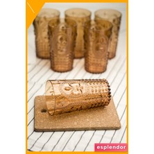 Esplendor Akrilik Uzun Içecek Bardağı 6 Parça 750ML Bal Rengi Kırılmaz