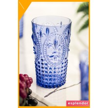 Esplendor Büyük Boy Akrilik Içecek Bardağı 750ML Mavi Kırılmaz Uzun Bardak
