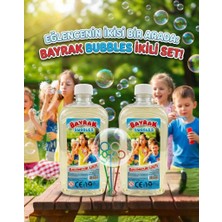 Farbu Oyuncak Bayrak Bubbles Baloncuk Likiti 2’li Set – 2 x 500 ml Büyük Boy – Özel Formüllü, Leke Yapmayan Dev Baloncuk Suyu