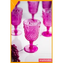 Esplendor Akrilik Su Meşrubat Bardağı 450ML Pembe Kırılmaz Kadeh Form