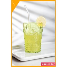 Esplendor Kısa Boy Akrilik Bardak 400ML Yeşil Kırılmaz Su Meşrubat Bardağı