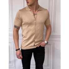 Modefendicom Slim Fit Polo Yaka Triko Pamuk Kısa Kollu Gömlek