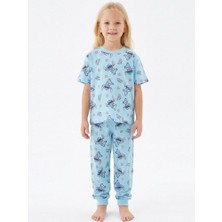 Dereff Stitch Desen Pijama Takımı