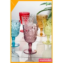 Esplendor 6'lı Akrilik Renkli Meşrubat Bardağı 450ML Kırılmaz