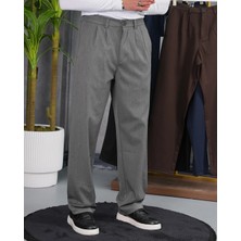 Modefendicom Baggy Kesim Pile Detaylı Kumaş Pantolon