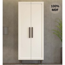 Comiet Manolya Mdf 2 Kapak Ayaklı Tasarım Gardırop