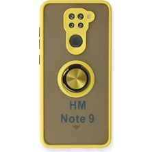 Eco Xiaomi Redmi Note 9 Kılıf Montreal Yüzüklü Silikon Kapak - Sarı