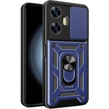Eco Realme C55 Kılıf Pars Lens Yüzüklü Silikon - Lacivert