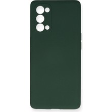 Eco Oppo Reno 5 Pro Kılıf Nano Içi Kadife Silikon - Koyu Yeşil