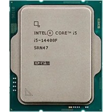 Intel Core İ5-14400F Tray 2.50Ghz (Max. 4.70Ghz) 20Mb L3 Önbellek Soket 1700 Kutusuz İşlemci