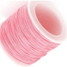 Paraşüt Ipi, Bileklik-Kolye Örgü Ipi 1 mm 50 Metre Pembe