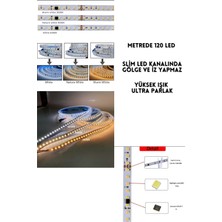 Ankara Teknik Tavan Akışkan Kayar LED Sistemi Touch Rf Kontrol Kayar LED Sistemi | 24 Volt Smd 120LED/MT.